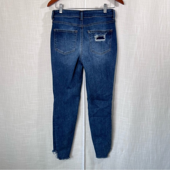Maurice’s High Rise Button Fly Cropped Ankle Raw Hem Distressed Jeans Sz 10 - Picture 11 of 16